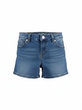 Cat & Jack Girls Blue Denim Jean Shorts Adjustable Waist Ultimate Stretch Sz 6/7